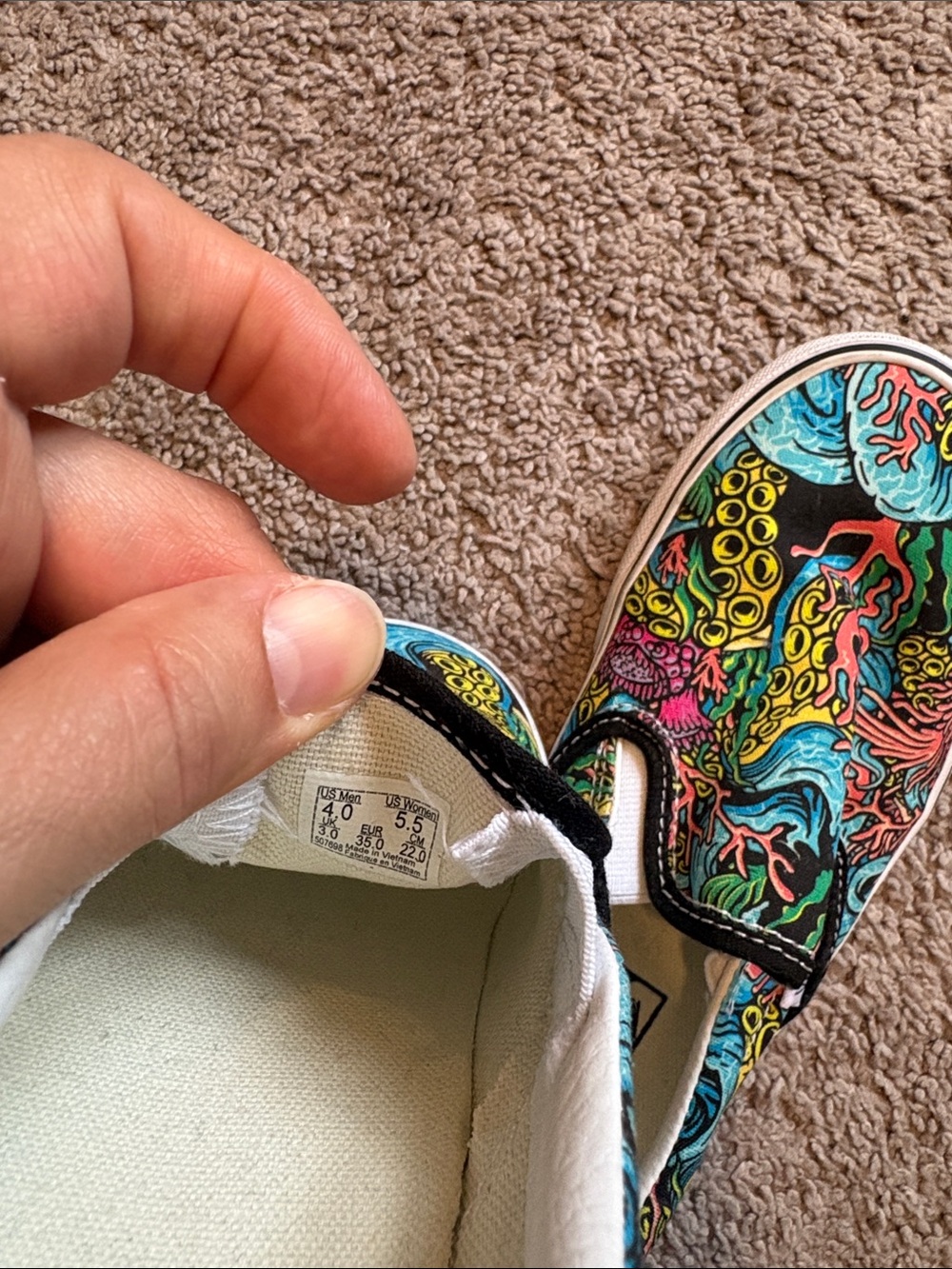 Vans underwater black slip on skate shoes - Picture 9 of 9